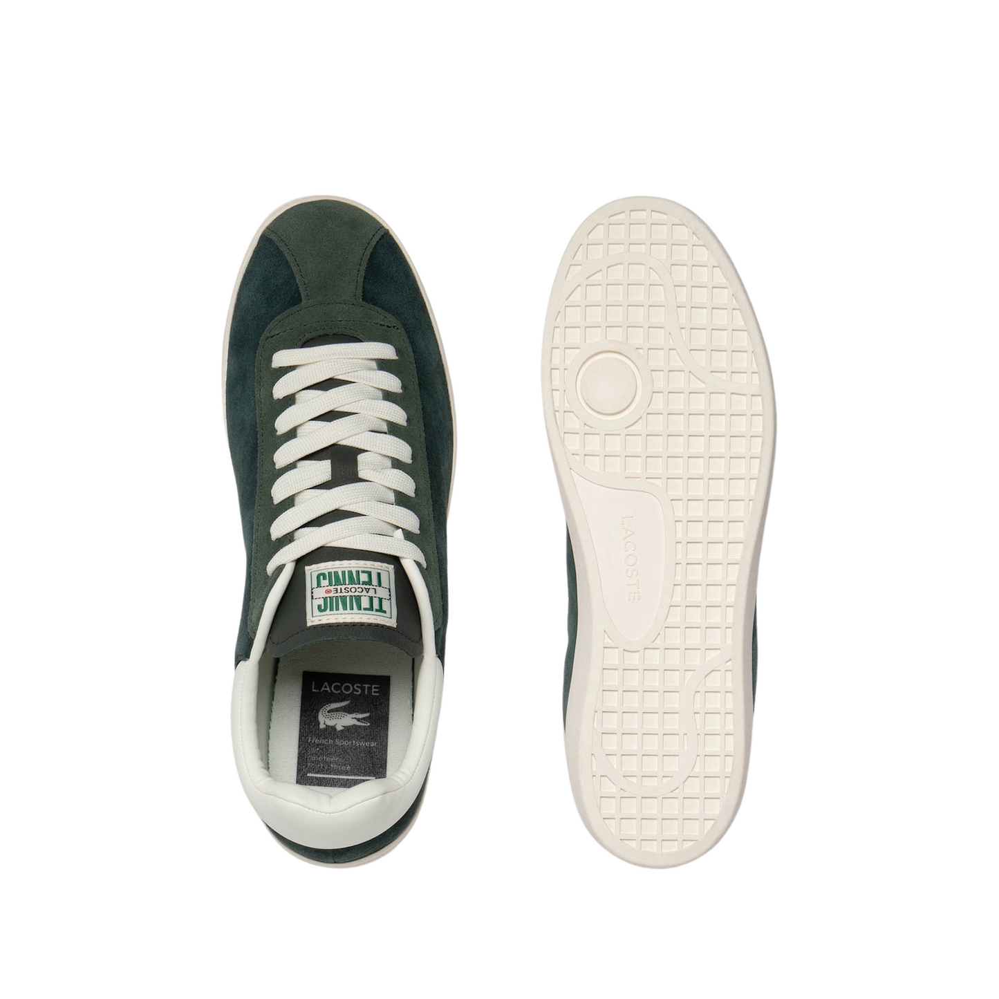 Men's Lacoste Baseshot Dark Green White Sneakers