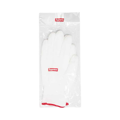 Supreme Rubberized Gloves White FW20