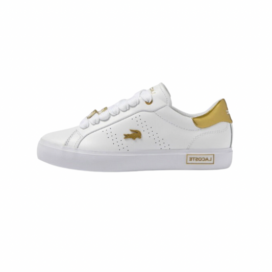 Women's Lacoste Powercourt 123 2.0 Lux White Metallic Gold