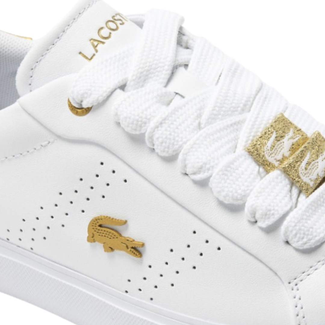 Women's Lacoste Powercourt 123 2.0 Lux White Metallic Gold