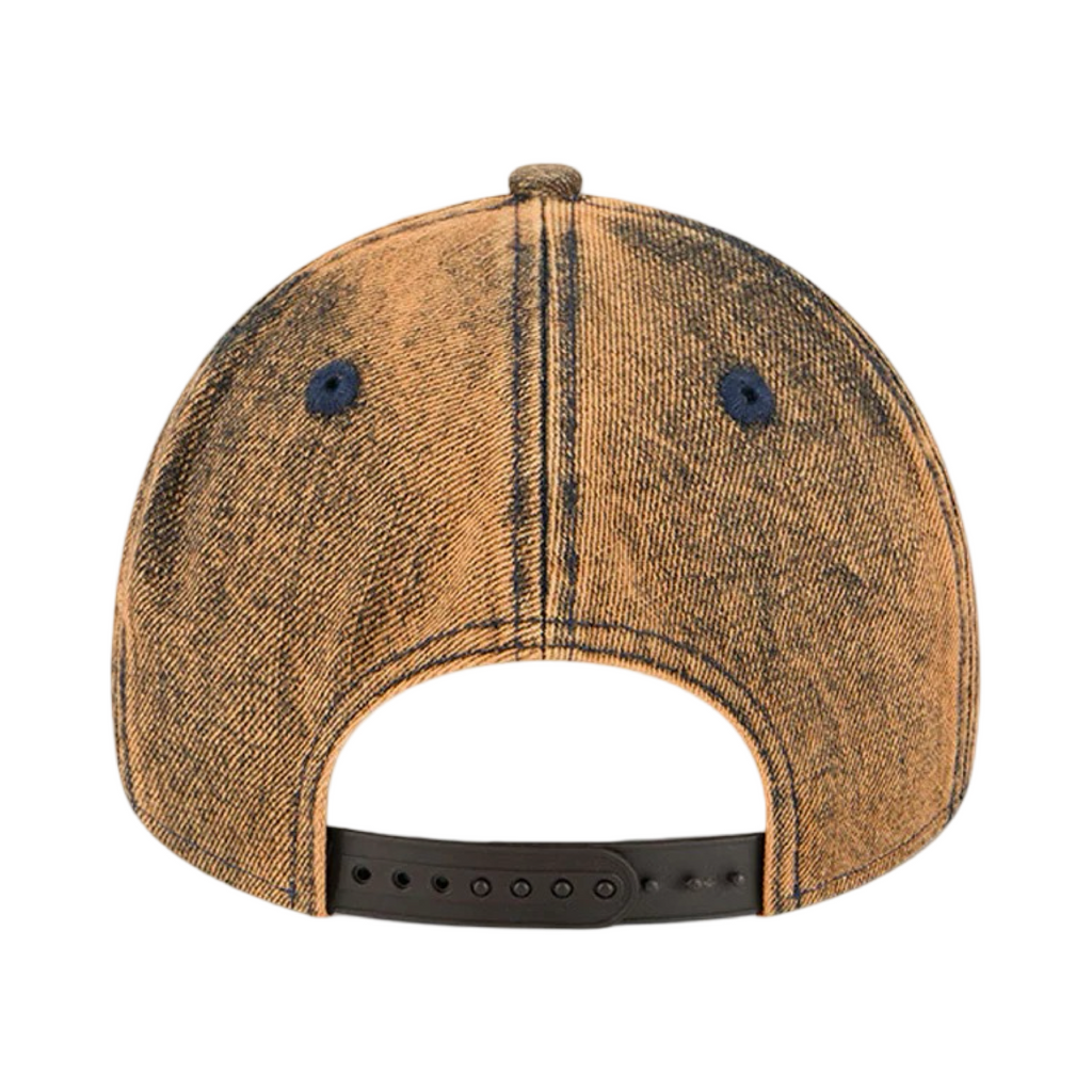 New Era 9Forty A-Frame Overwash Denim Las Vegas Raiders Bronze Gold Snapback Cap