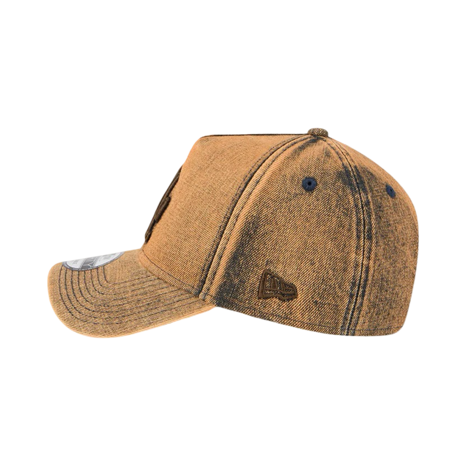 New Era 9Forty A-Frame Overwash Denim Los Angeles Bronze Gold Snapback Cap