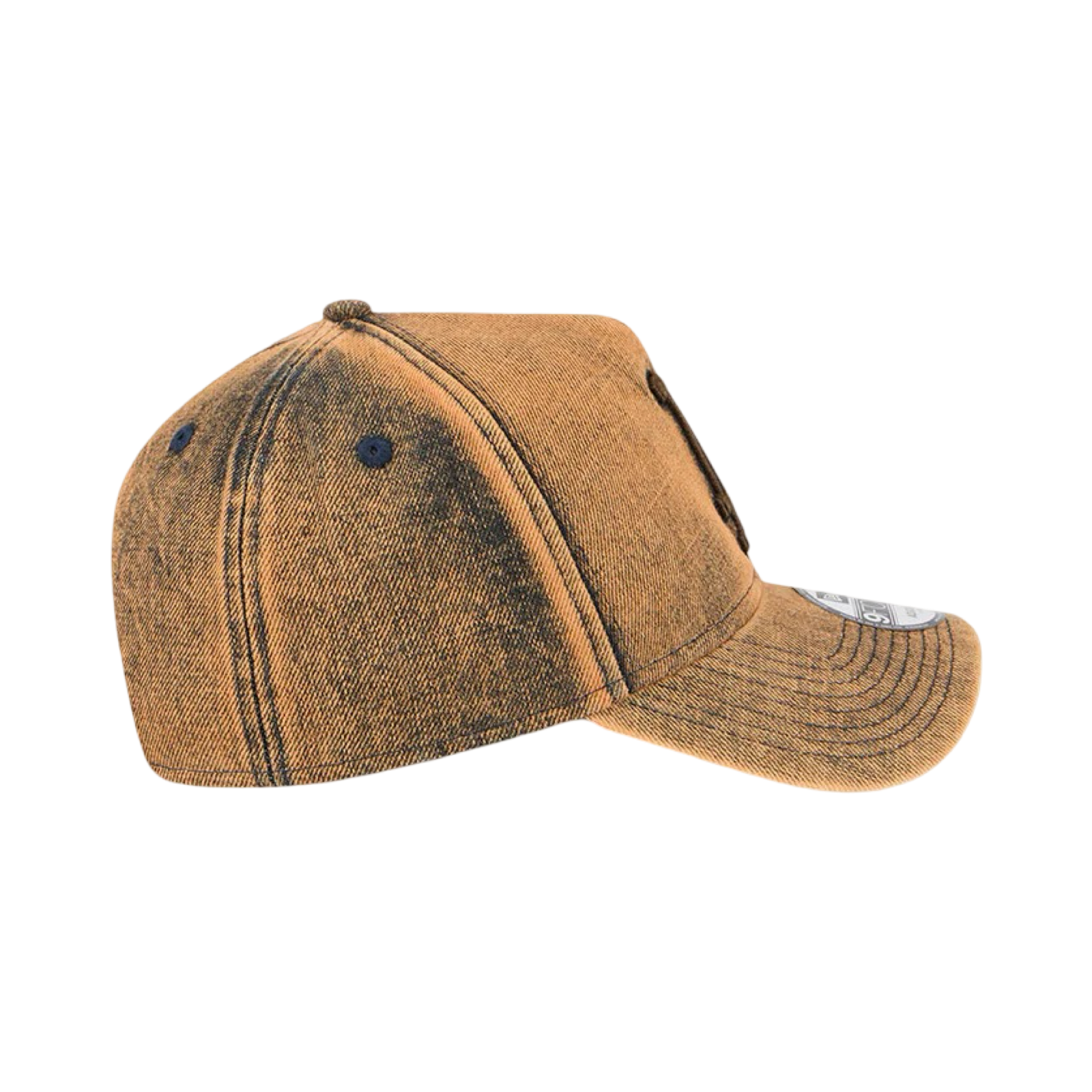 New Era 9Forty A-Frame Overwash Denim Los Angeles Bronze Gold Snapback Cap