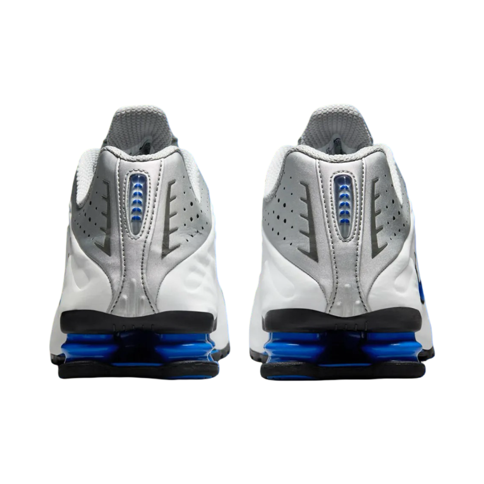 Nike Shox R4 White Metallic Silver Royal Blue