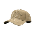 New Era 940 A-Frame Applique Distress Snapback New York Yankees Khaki Cap