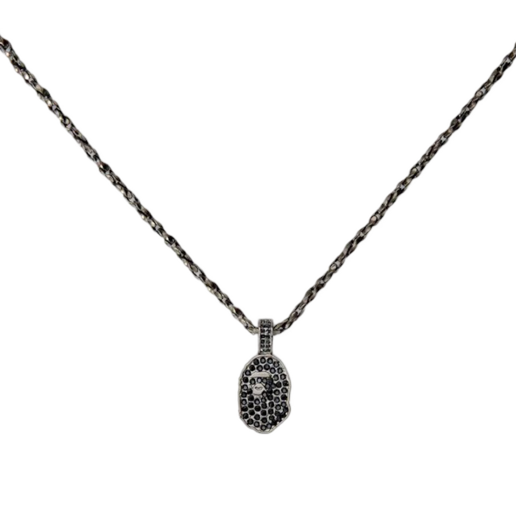 A Bathing Ape x Swarovski x Dover Street Market Special Camo Ape Head Necklace