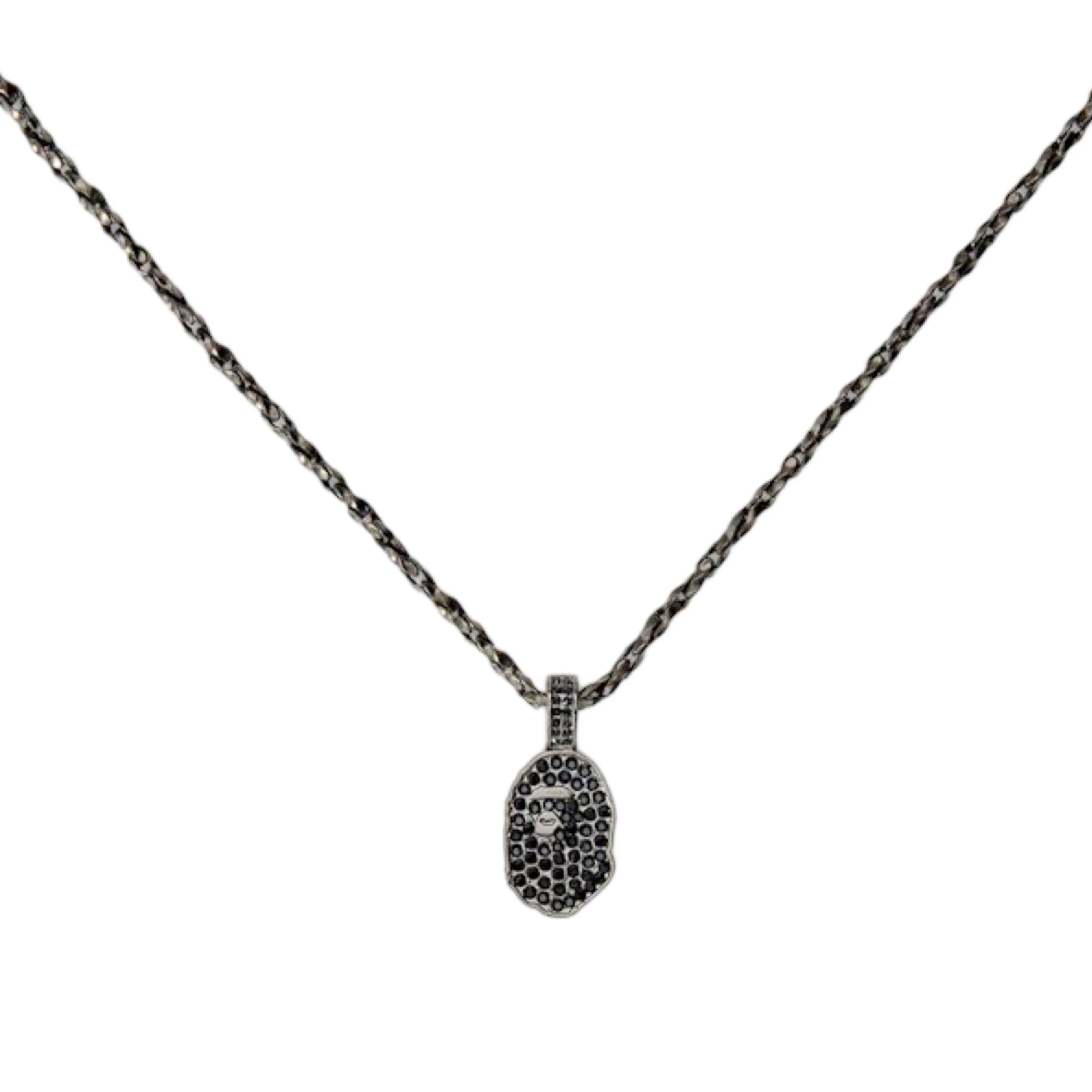 A Bathing Ape x Swarovski x Dover Street Market Special Camo Ape Head Necklace