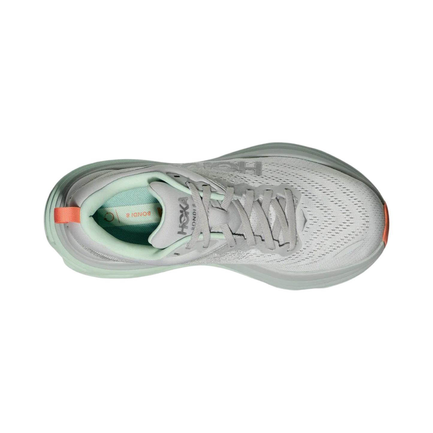 Women's Hoka Bondi 8 D Width Stardust Aqua Breeze