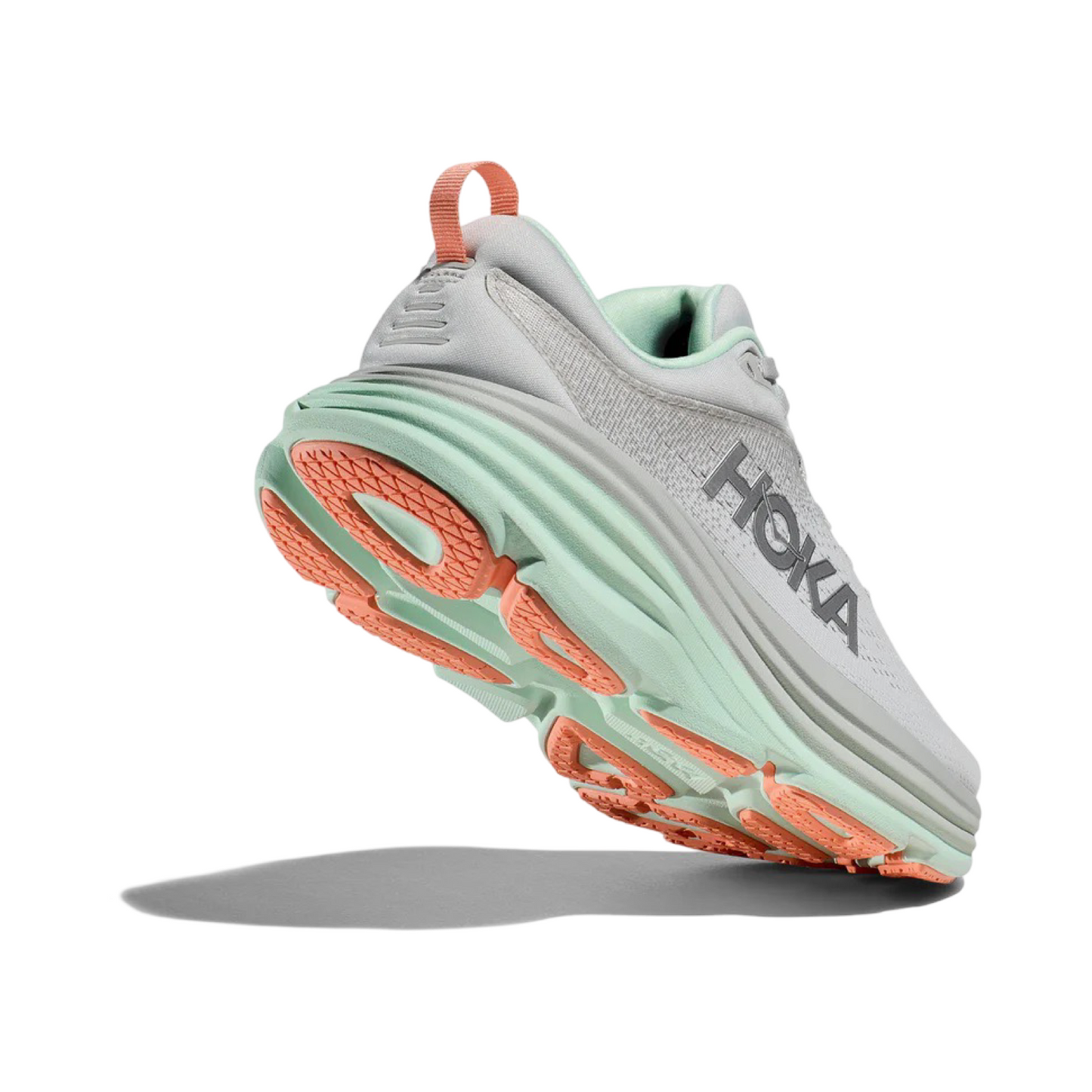 Women's Hoka Bondi 8 D Width Stardust Aqua Breeze