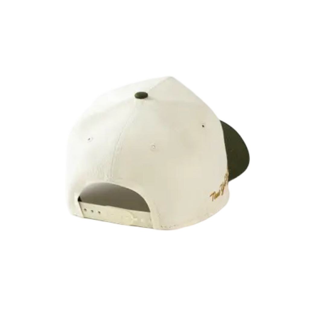 New Era 9Forty A-Frame Metallic Script New York Yankees White Gold Green Snapback Cap