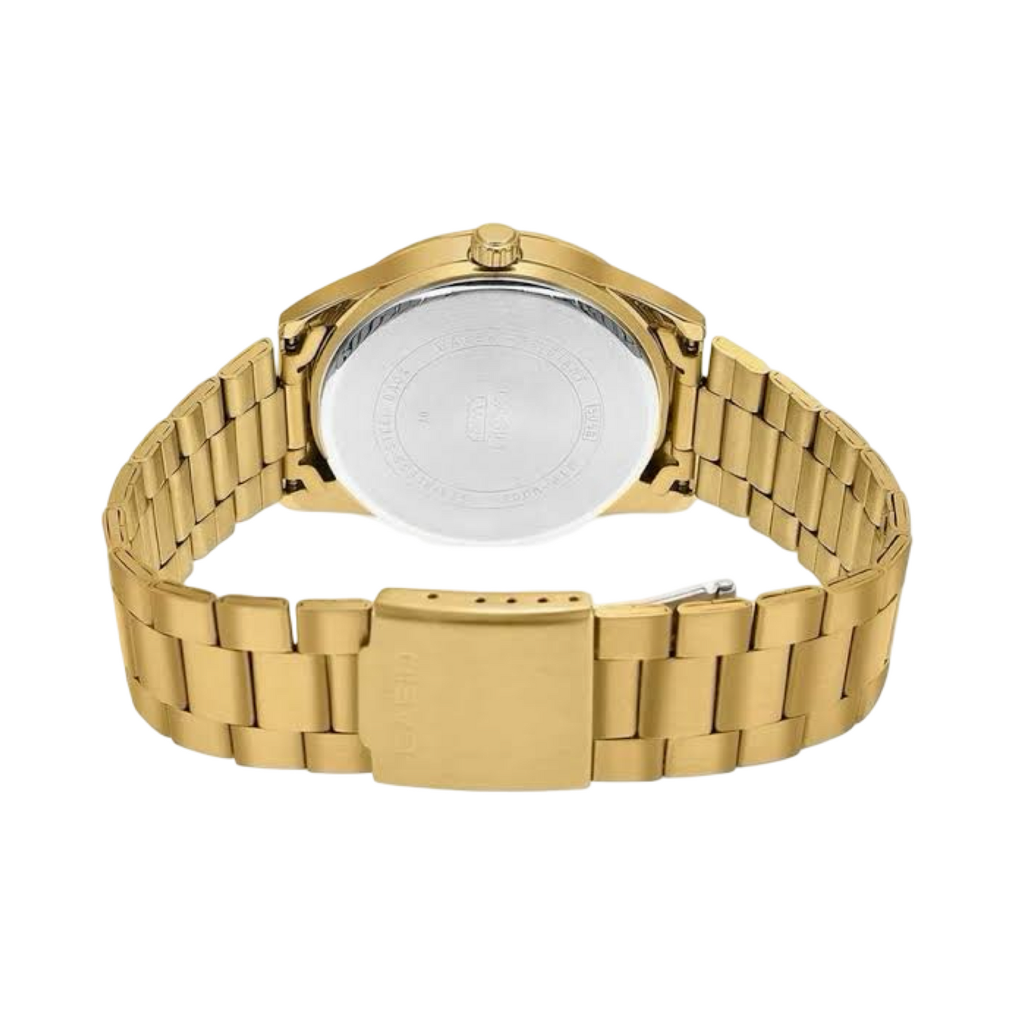 Men's Casio MTPVD03G-3A Goldtone Green Face Steel Band Watch