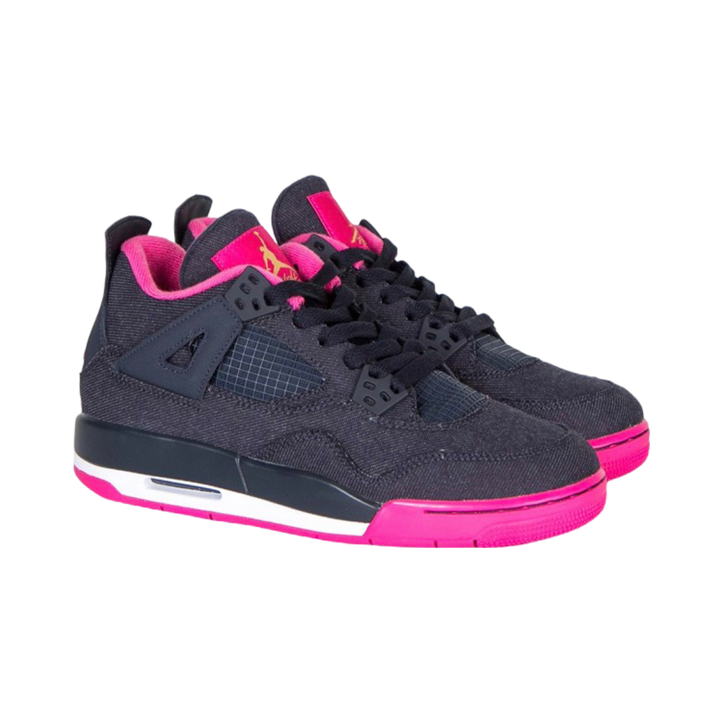 Air Jordan 4 GS Denim Dark Obsidian Metallic Gold Pink