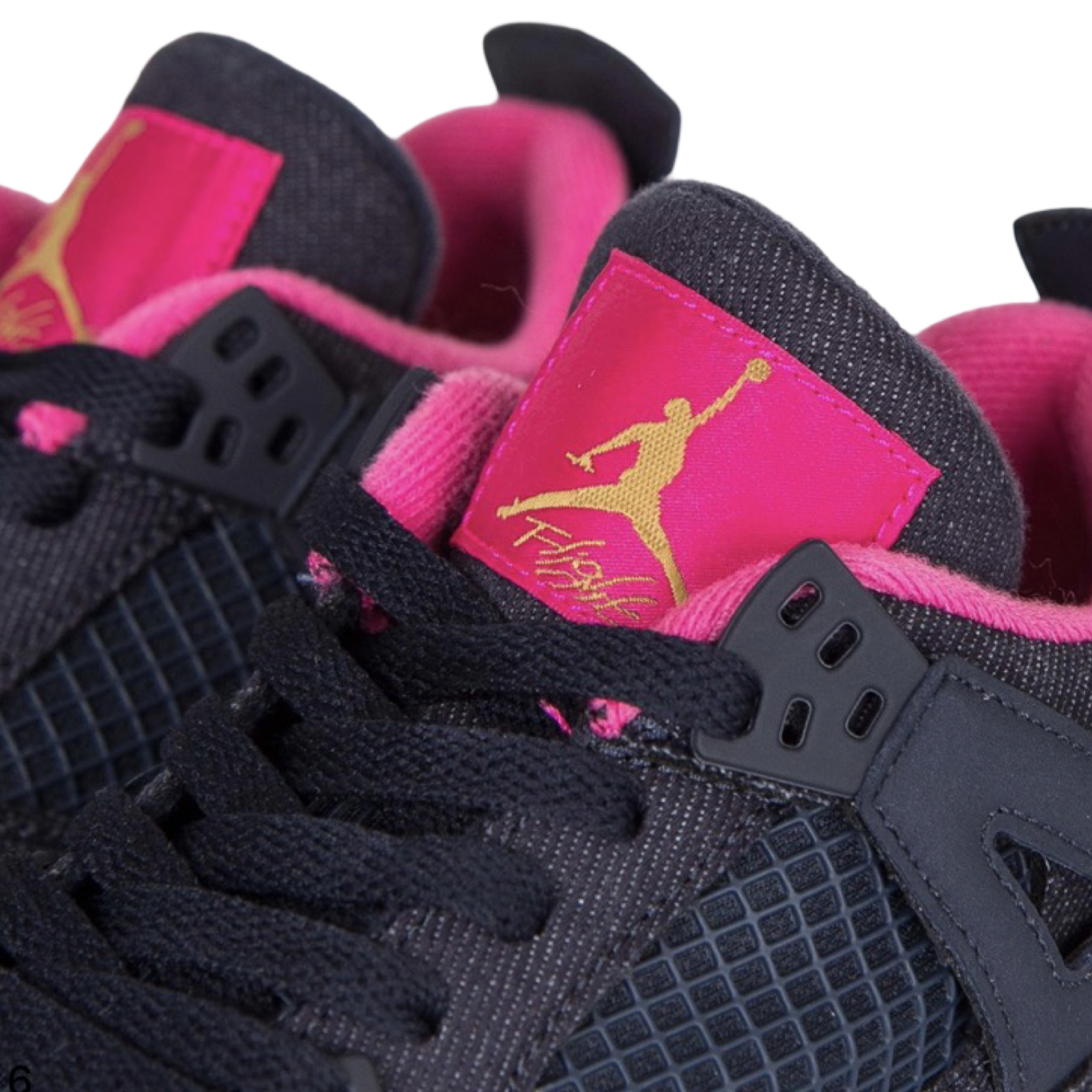 Air Jordan 4 GS Denim Dark Obsidian Metallic Gold Pink