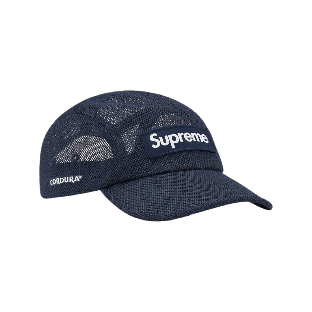 Supreme Camp Cap SS23 Cordura Mesh Navy Blue White