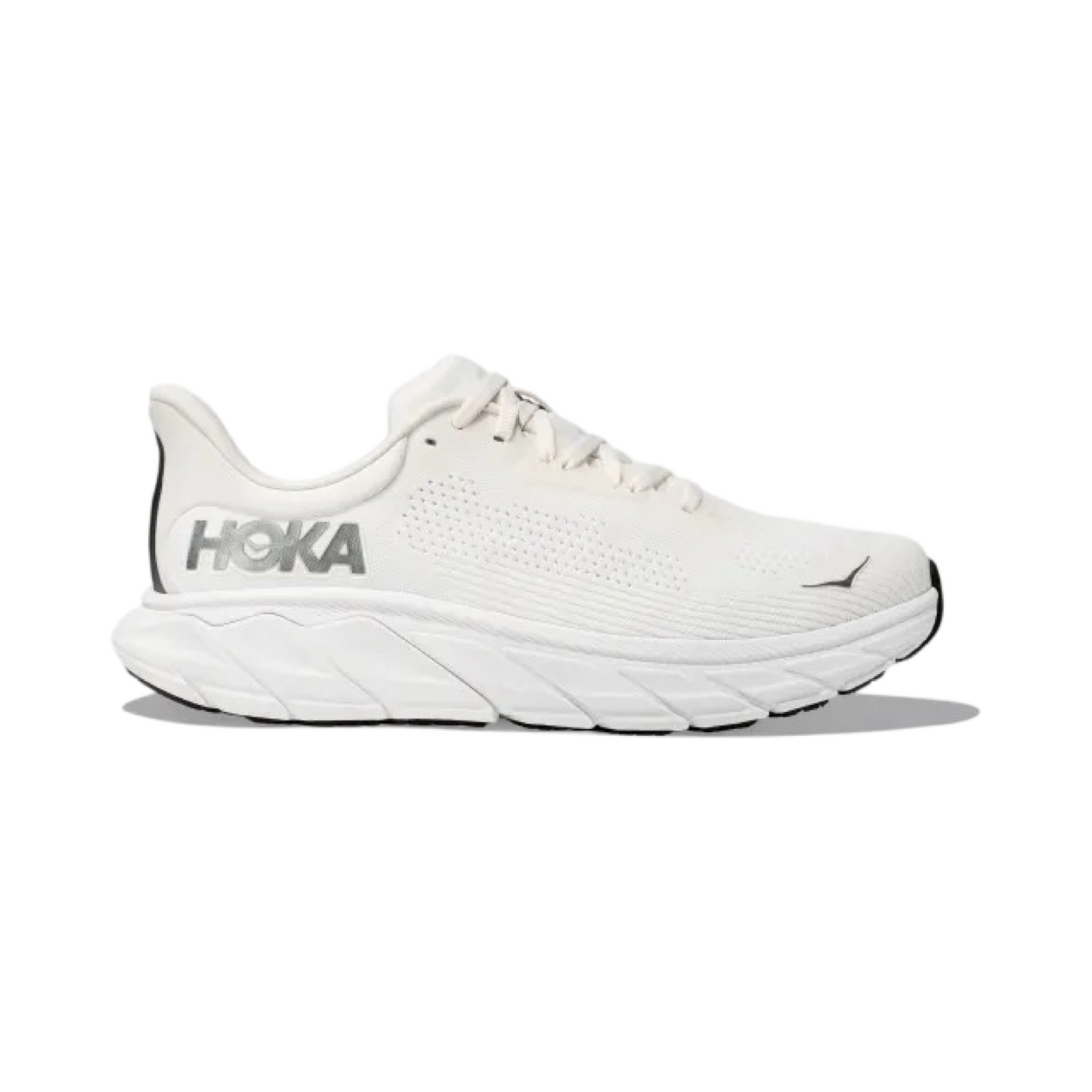 Men's Hoka Arahi 7 D Width White Black Steel Silver White