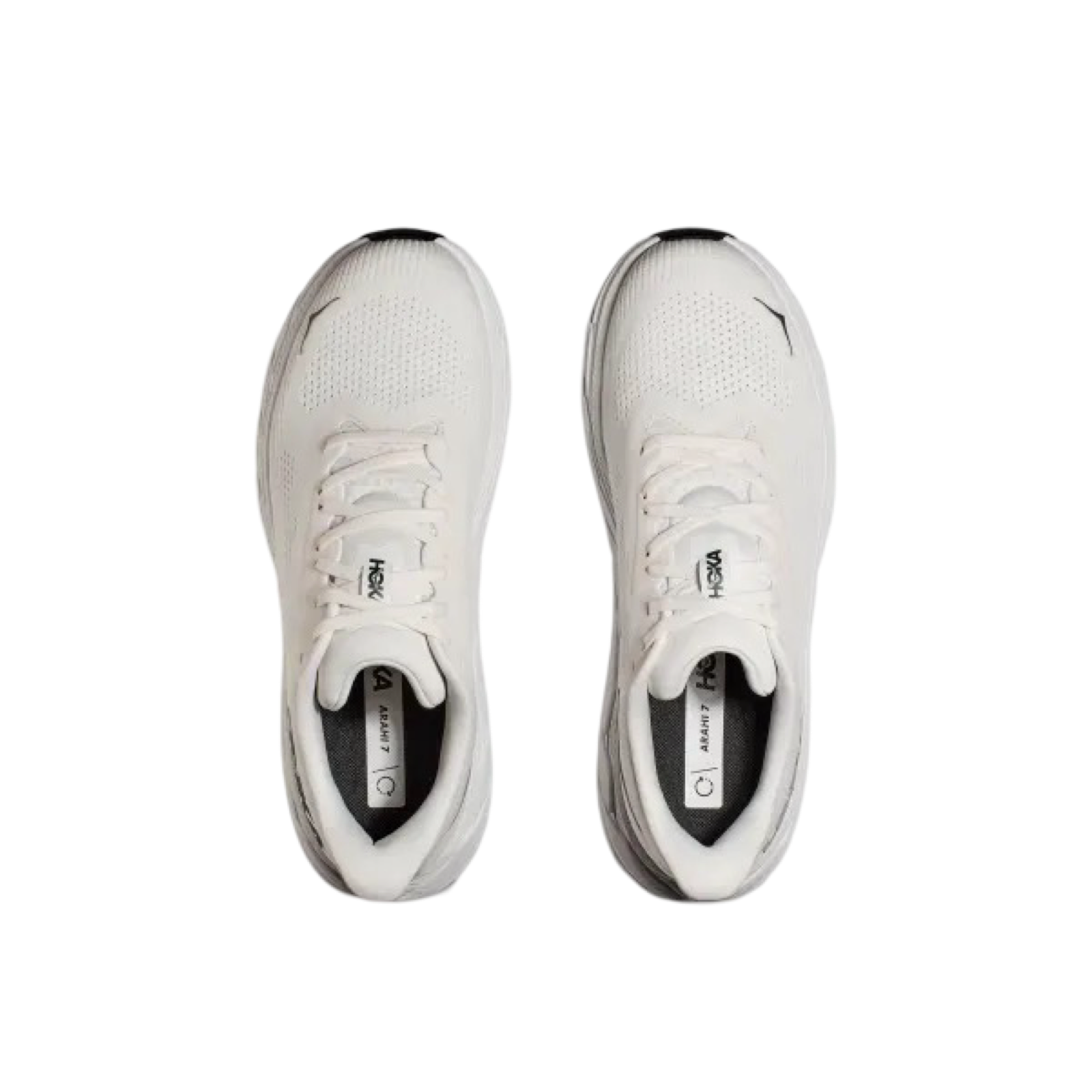 Men's Hoka Arahi 7 D Width White Black Steel Silver White