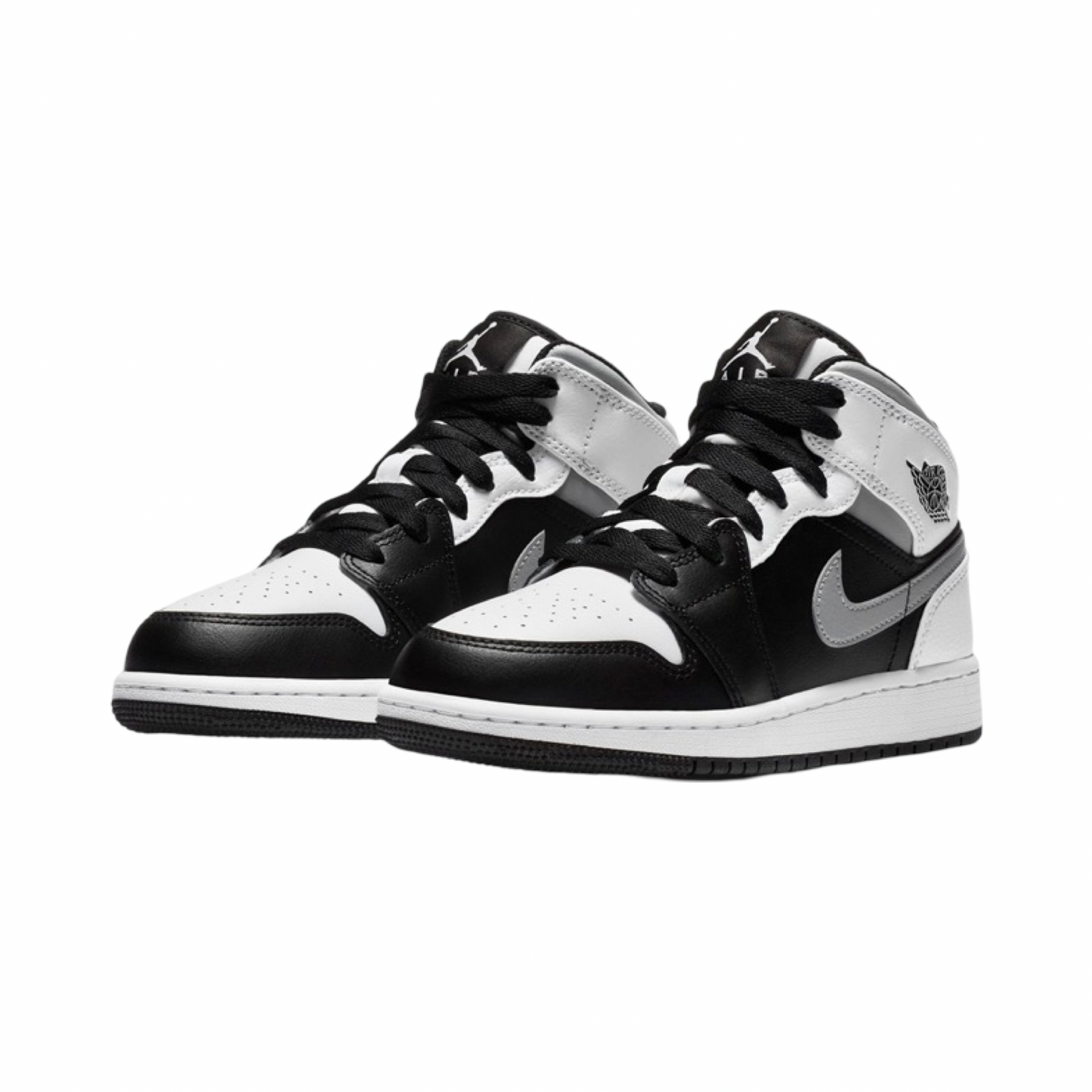 Air Jordan 1 Mid GS White Shadow Black Grey