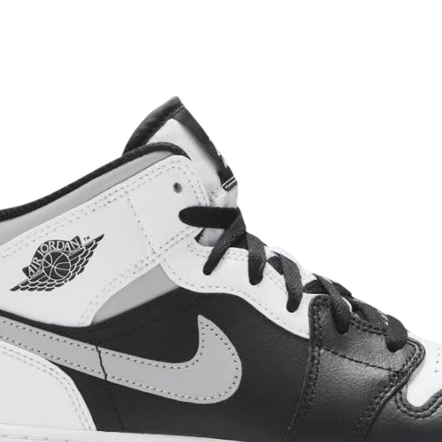 Air Jordan 1 Mid GS White Shadow Black Grey