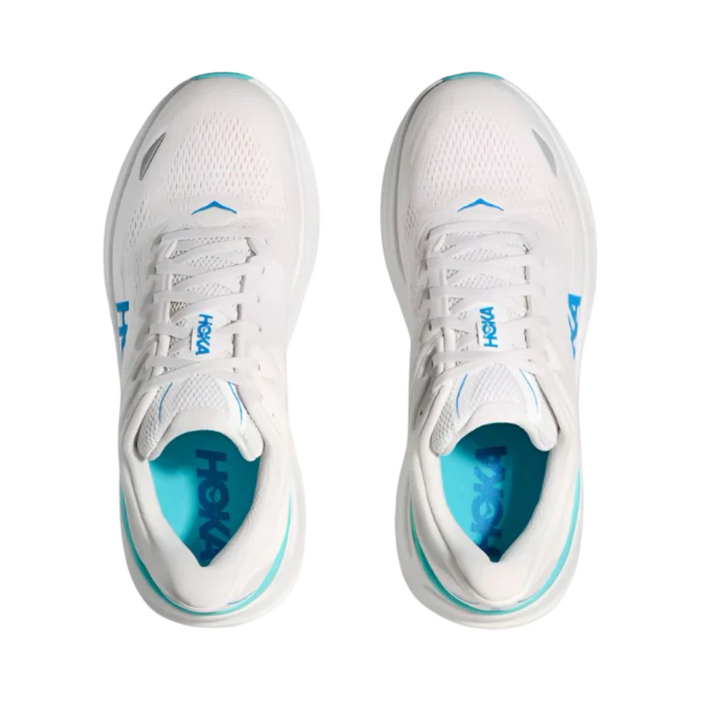 Men's Hoka Bondi 9 D Width White Blue