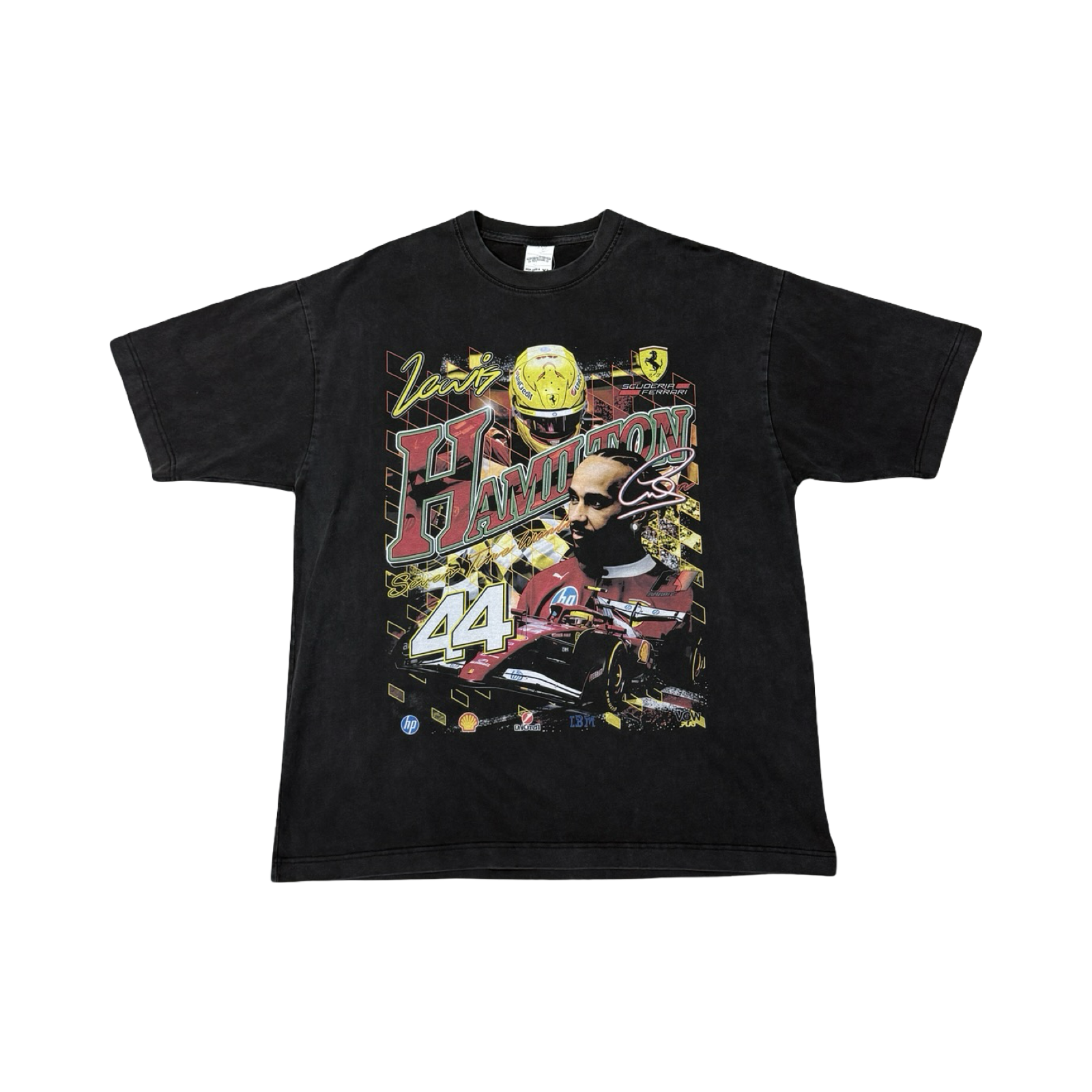 F1 Lewis Washed Tee Black