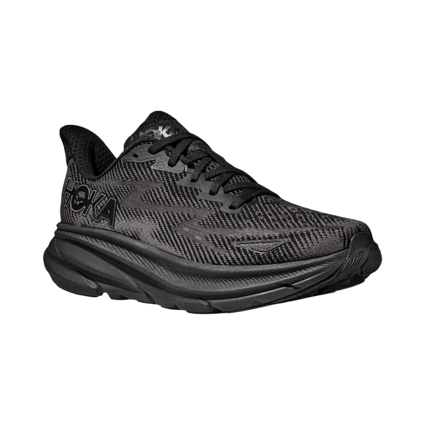 Men's Hoka Clifton 9 D Width Black Black