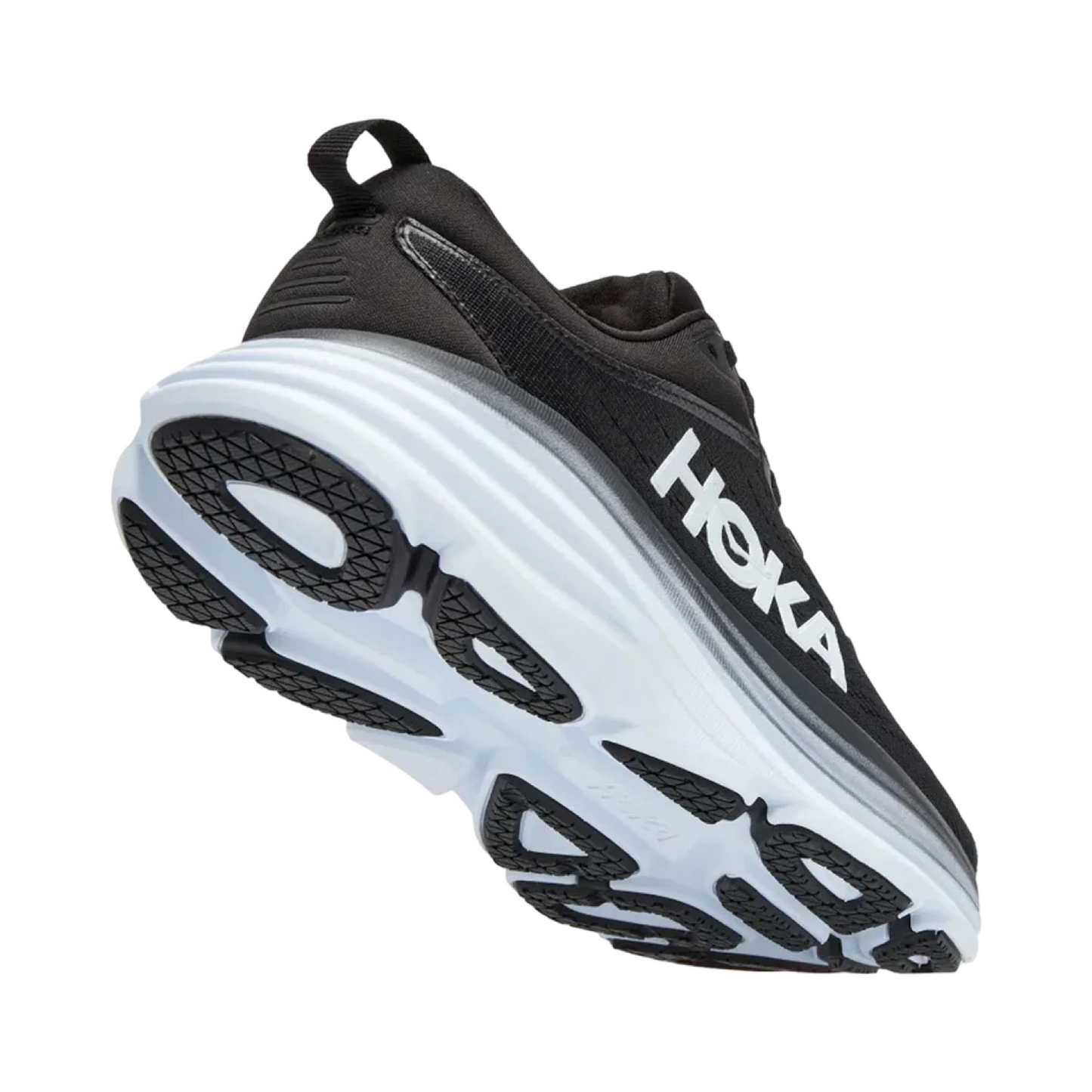 Women's Hoka Bondi 8 D Width Black White