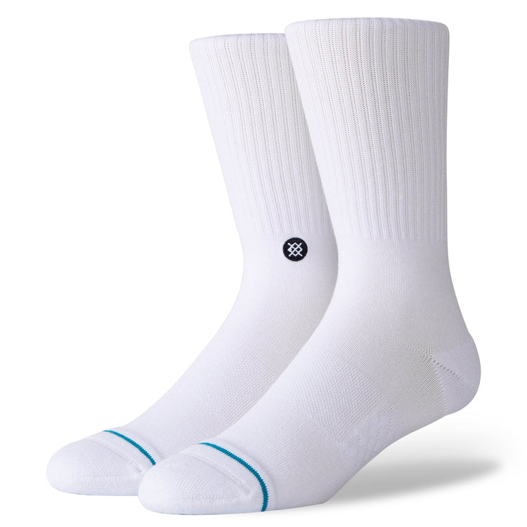 Stance Icon Mid Socks 3 Pack White White