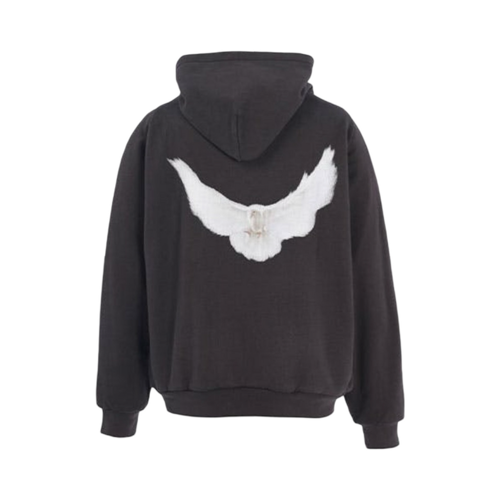 Yeezy Gap Shrunken Balenciaga Dove Hoodie Washed Black