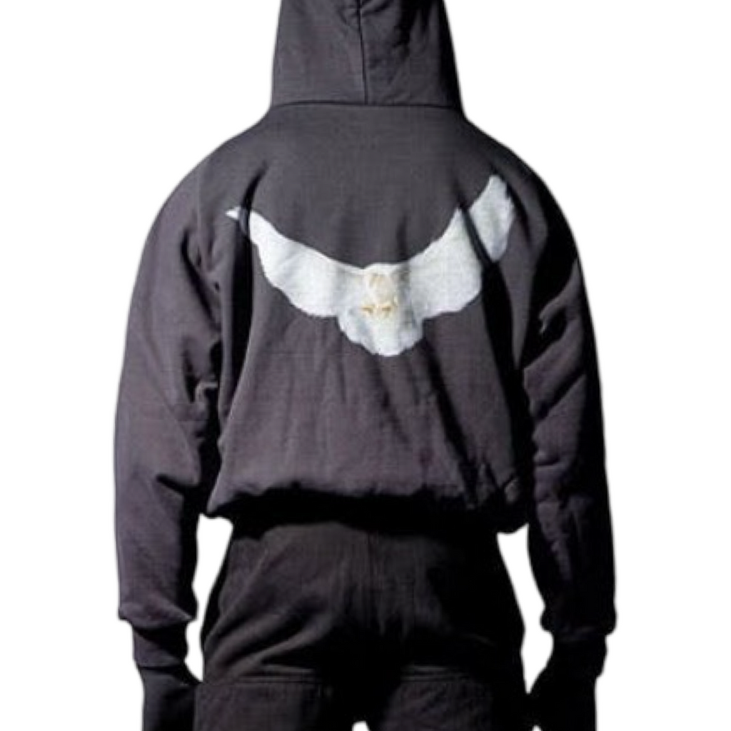 Yeezy Gap Shrunken Balenciaga Dove Hoodie Washed Black