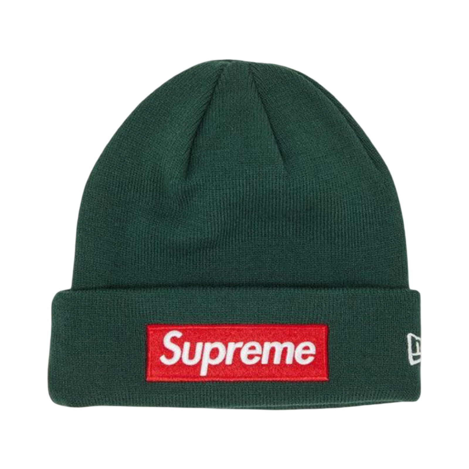 New Era x Supreme Beanie Green Red FW22
