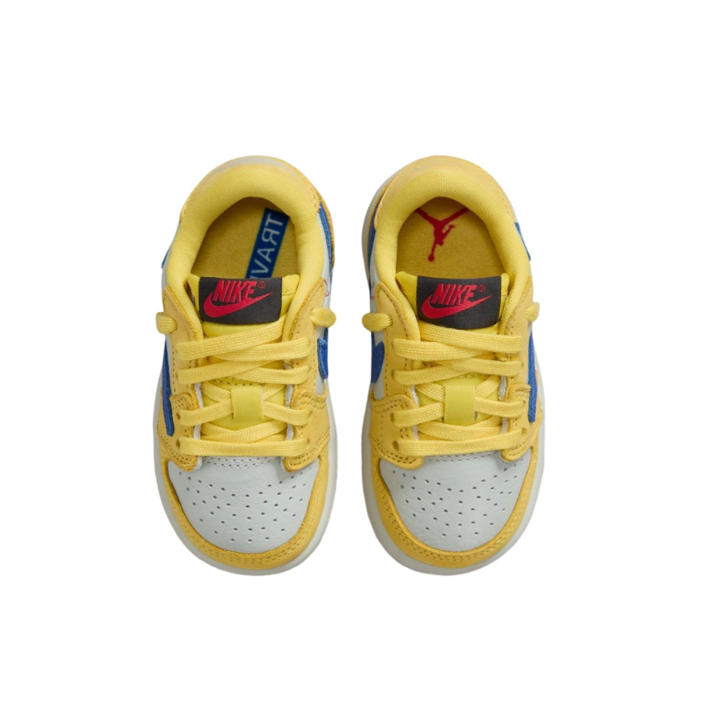 Toddler Air Jordan 1 Low OG SP TD Canary Racer Blue Light Silver