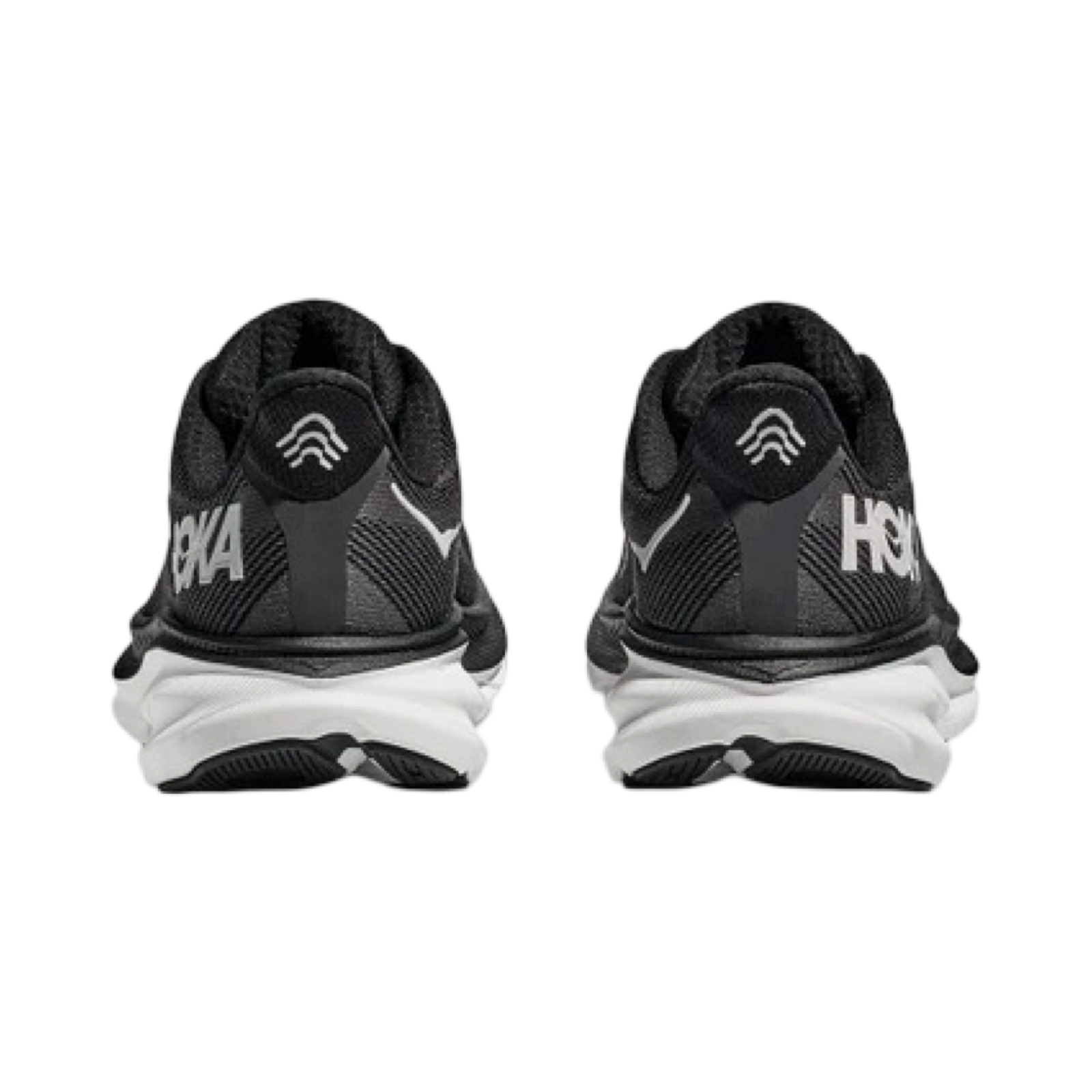 Men's Hoka Clifton 9 D Width Black White