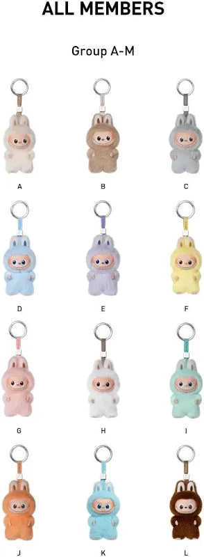 POP MART The Monsters Pin For Love Series Vinyl Plush Pendant A-M Blind Box (SINGLE)