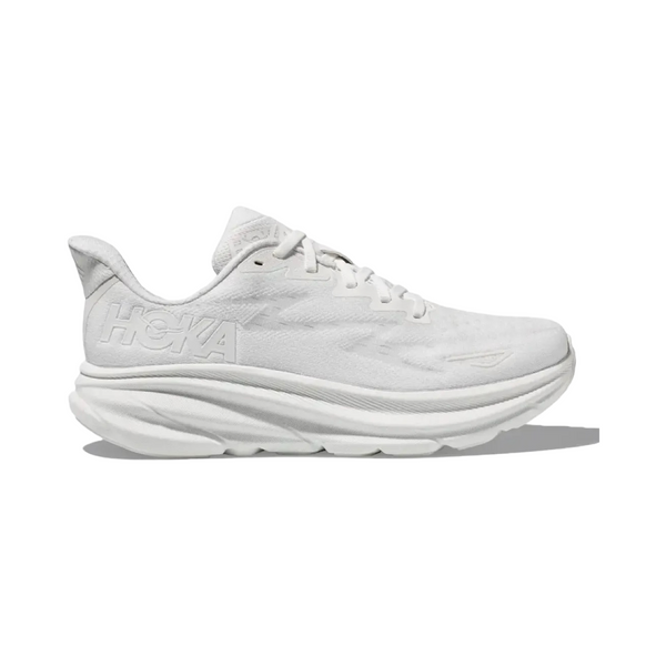 Women's Hoka Clifton 9 D Wide Width White White