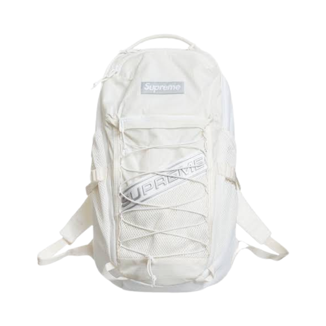 Supreme Logo Backpack FW23 White White
