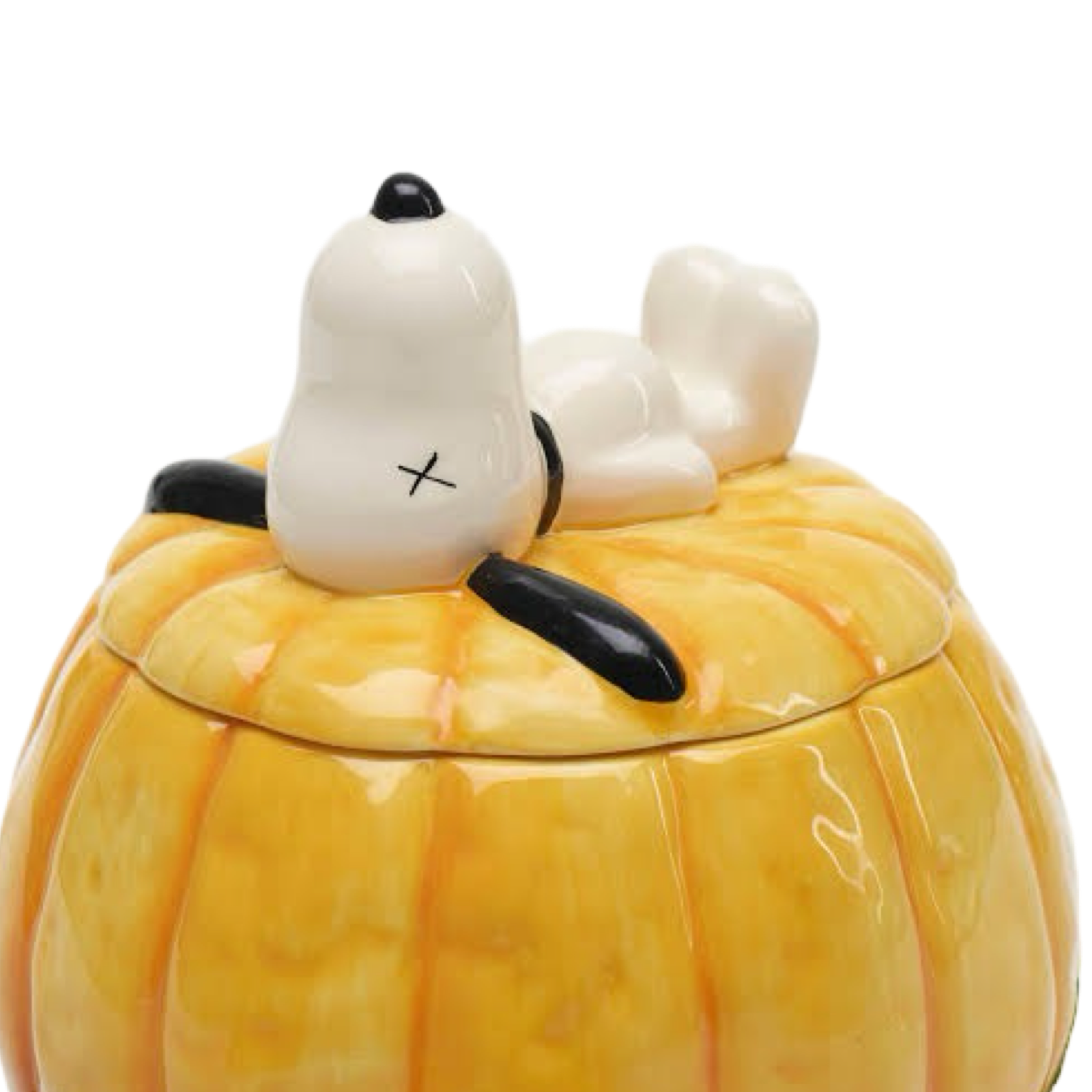 2012 Kaws x Peanuts Snoopy Pumpkin Ceramic in Original Box (cracks around body)