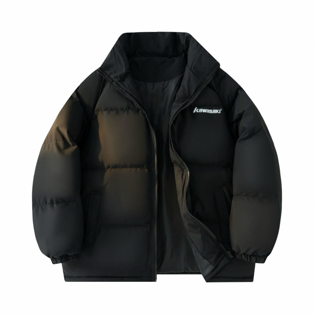 Kawasaki Puffer Jacket Black White
