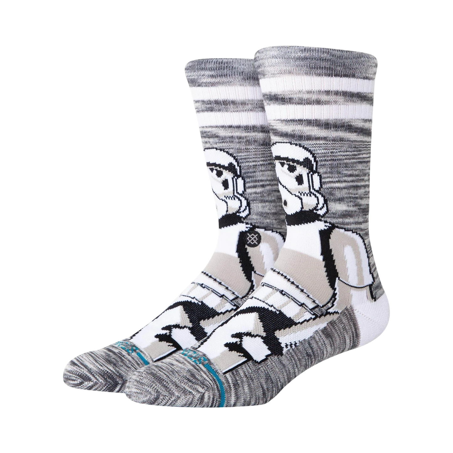 Stance x Star Wars Storm Trooper Icon Print Socks Grey Black