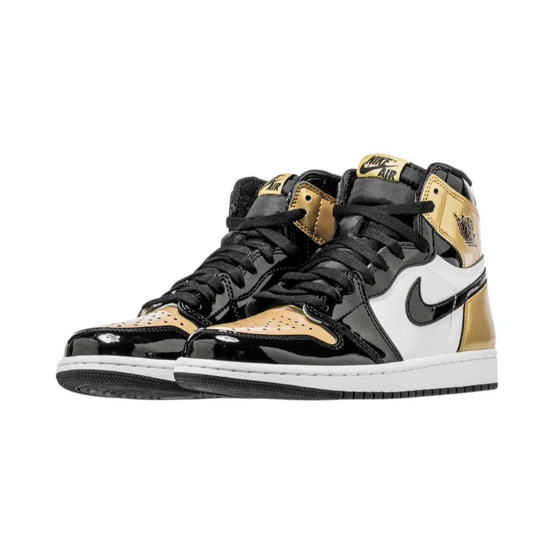 Air Jordan 1 High Retro OG NRG Gold Toe Black Metallic Gold Summit White