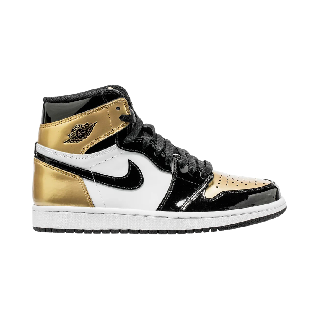 Air Jordan 1 High Retro OG NRG Gold Toe Black Metallic Gold Summit White