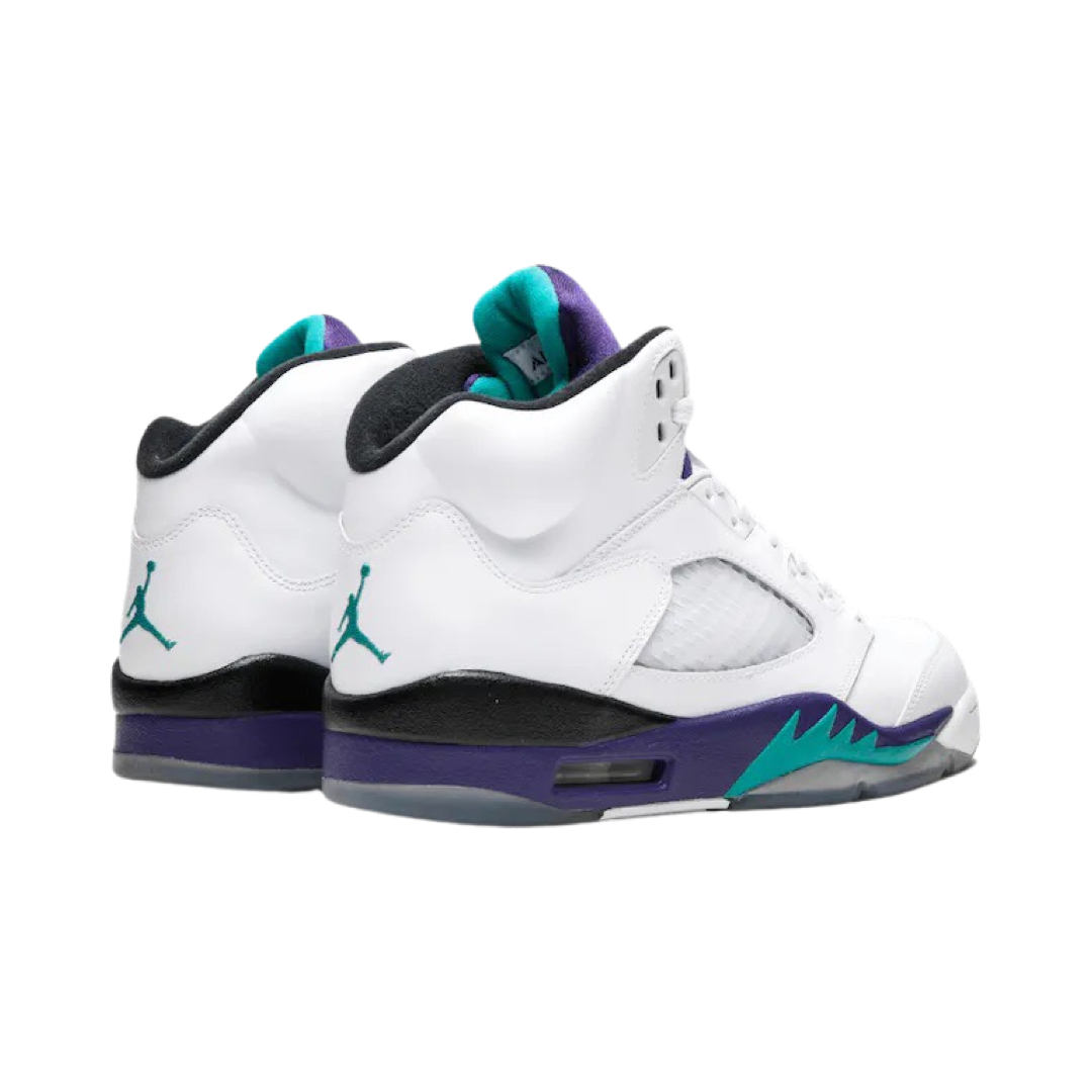 Air Jordan 5 Retro 'White Grape' 2013 Emerald Grape Ice Black