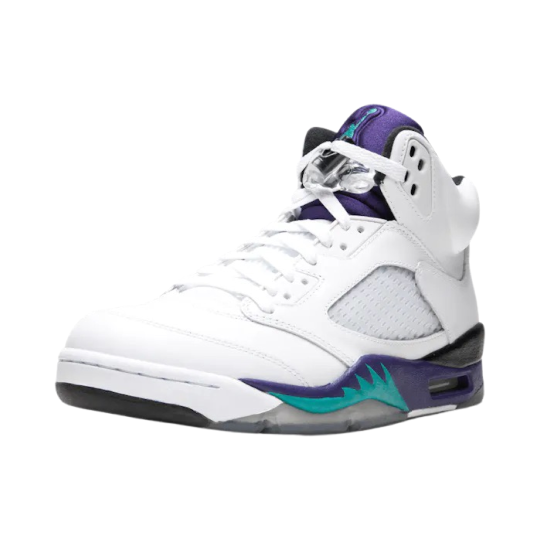 Air Jordan 5 Retro 'White Grape' 2013 Emerald Grape Ice Black