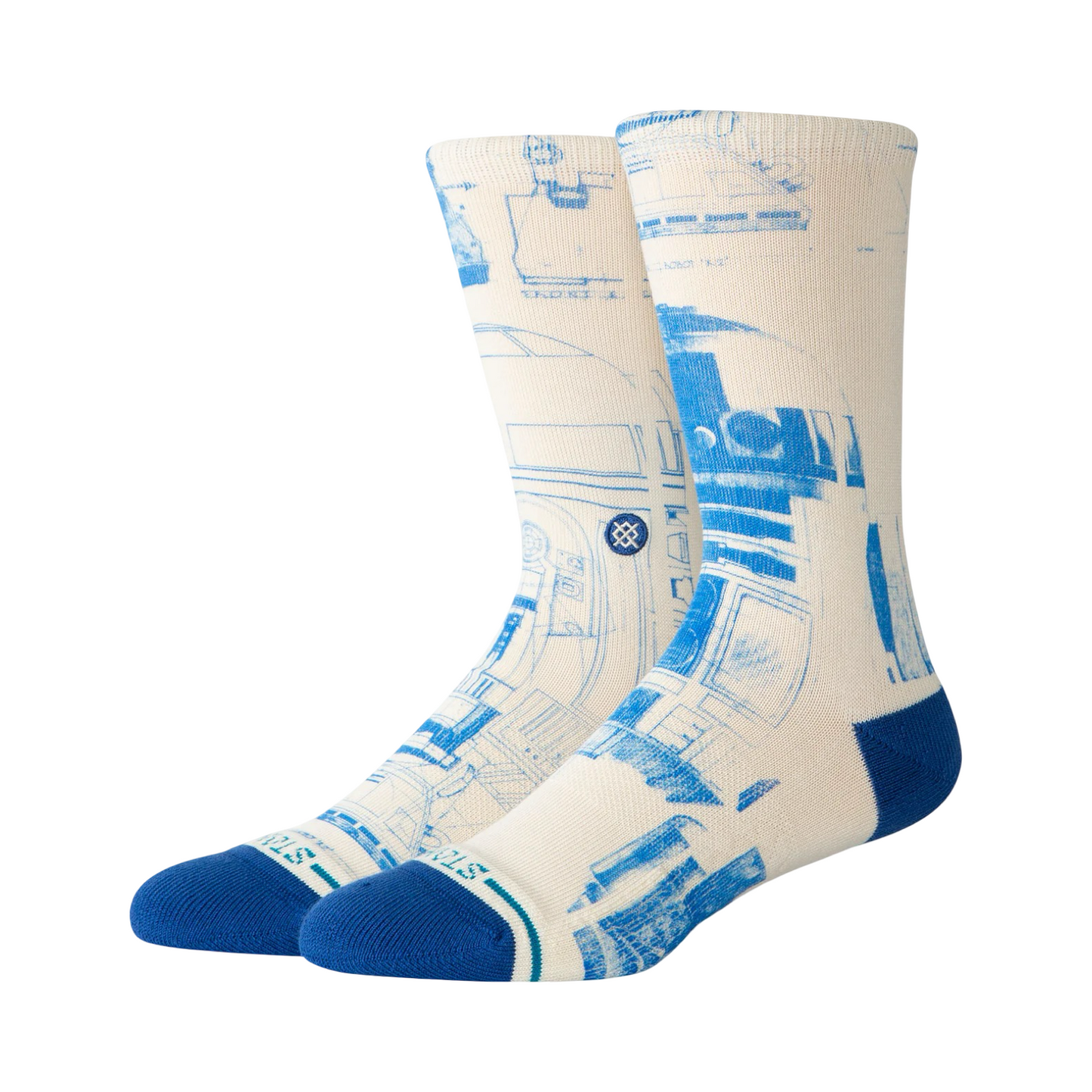 Stance x Star Wars R2D2 Icon Print Socks Cream