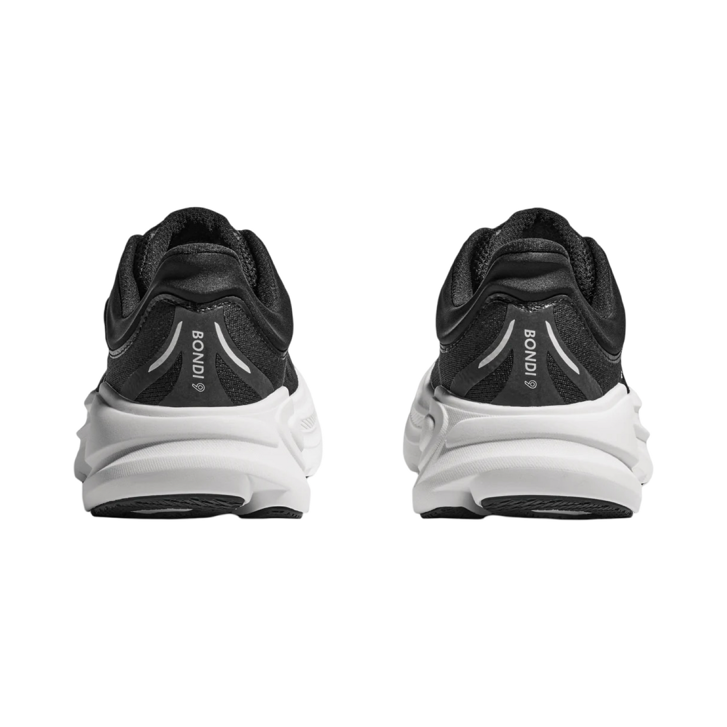 Women's Hoka Bondi 9 D Width Black White