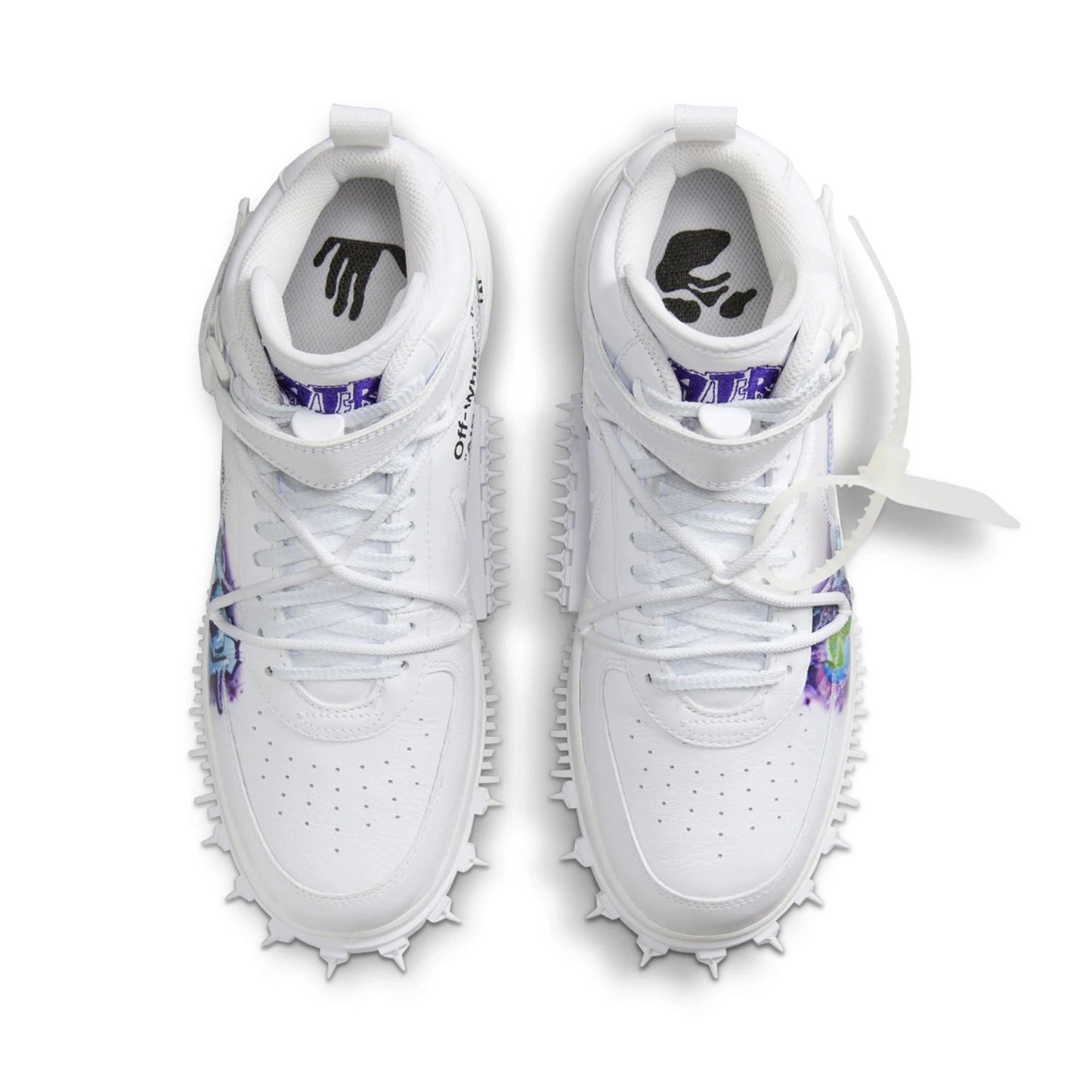 Nike Air Force 1 Mid Off-White Graffiti White Clear White