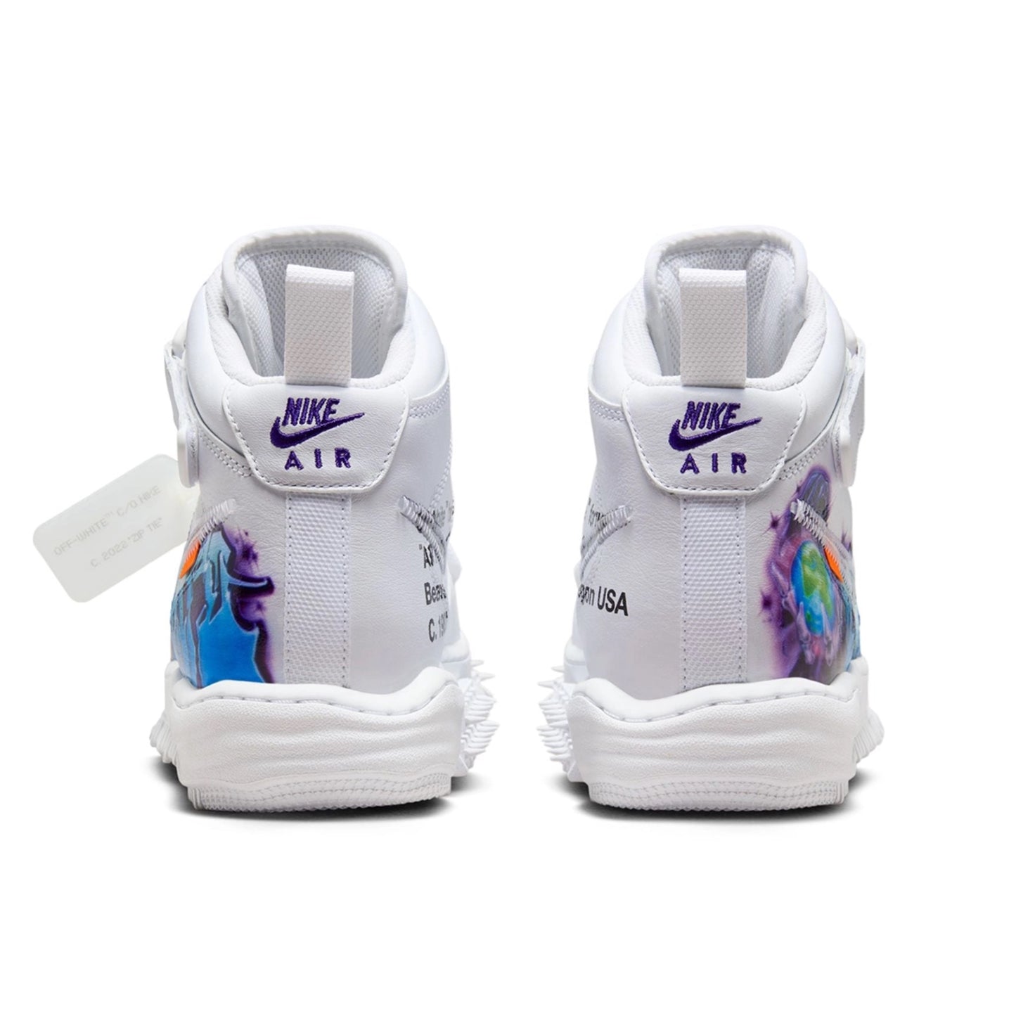 Nike Air Force 1 Mid Off-White Graffiti White Clear White