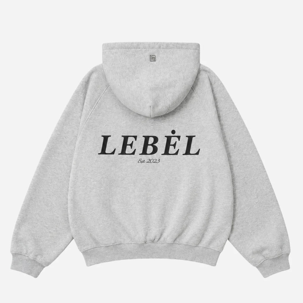 LEBEL Double Zipper Hoodie Grey