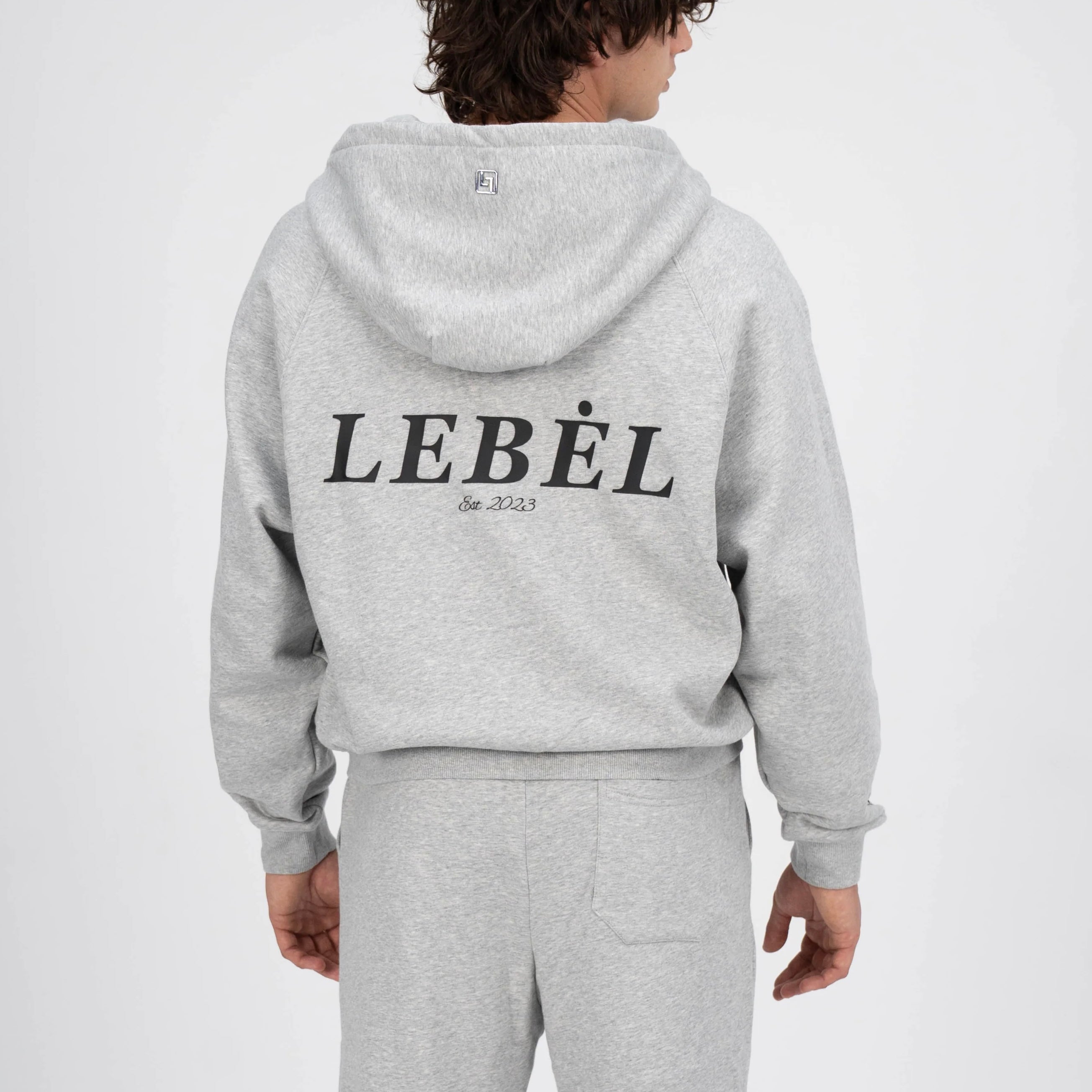 LEBEL Double Zipper Hoodie Grey