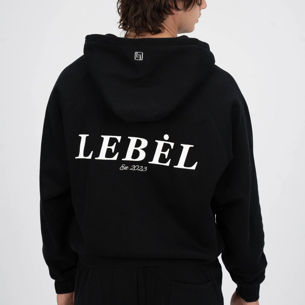 LEBEL Double Zipper Hoodie Black