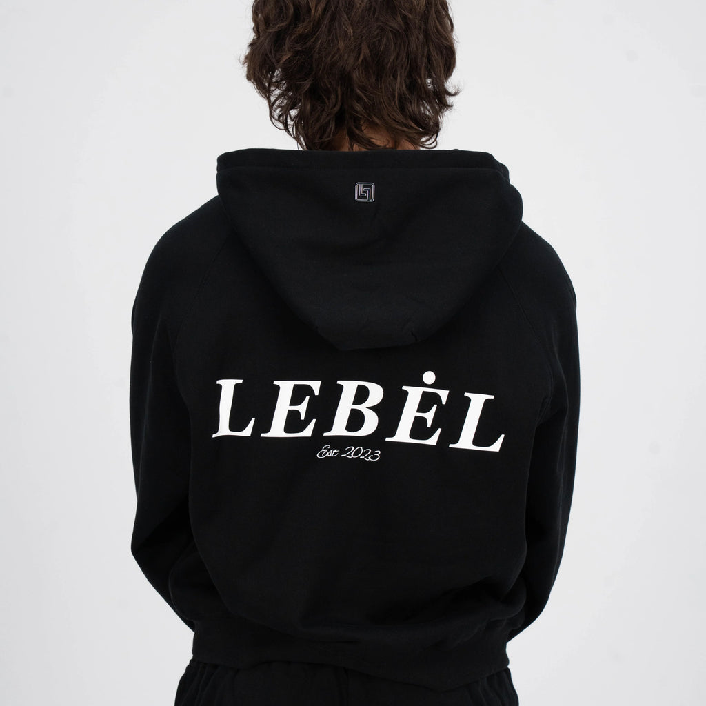 LEBEL Double Zipper Hoodie Black